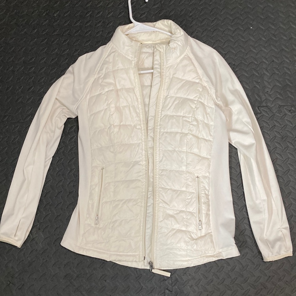 White Calvin Klein light jacket size S